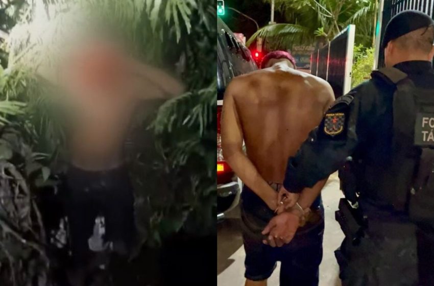  Polícia encontra 90 porções de drogas com suspeito que fugiu para área de mata em Macapá; VÍDEO