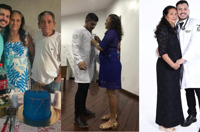  Filho de ambulante e diarista, médico viraliza com vídeo de formatura no Amapá