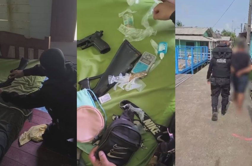  Polícia prende dois por tráfico de drogas e arma ilegal no Bailique, no Amapá