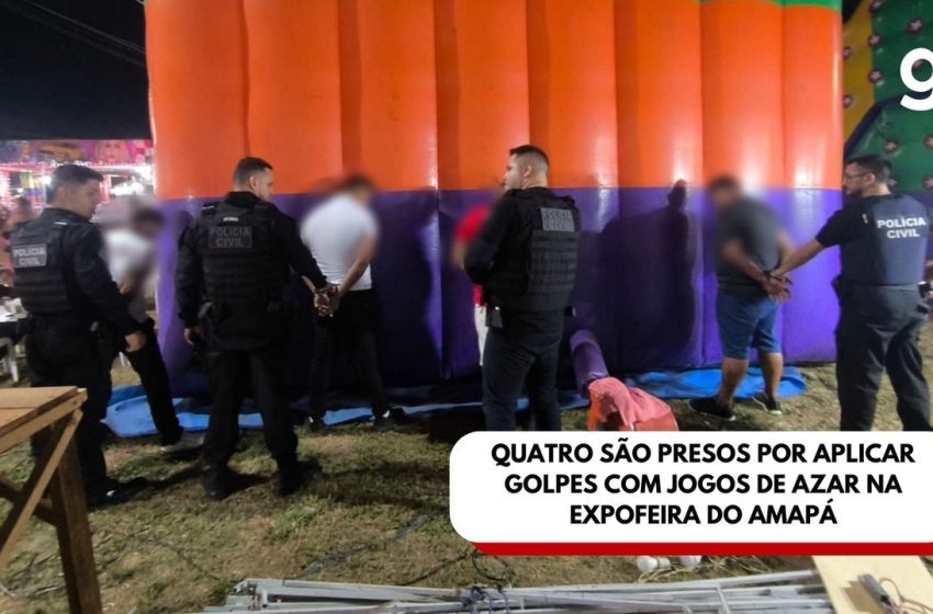  Quatro são presos por aplicar golpes com jogos de azar na Expofeira do Amapá; VÍDEO