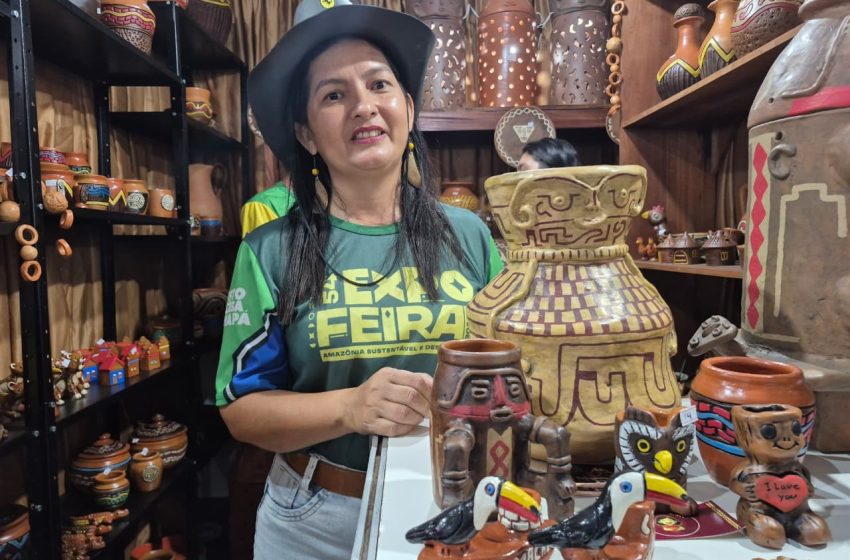  Família produz arte inspirada no Maracá e Cunani e homenageia Mazagão Velho na Expofeira do AP