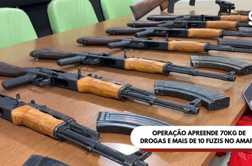  Operação apreende 70kg de drogas e mais de 10 fuzis no Amapá