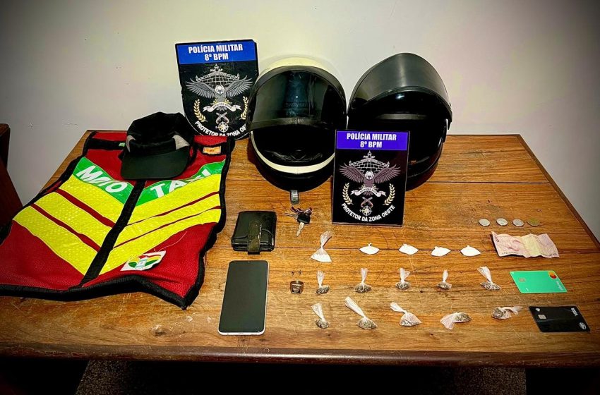  Homem vestido de mototáxi é preso com porções de maconha e cocaína em Macapá; VÍDEO