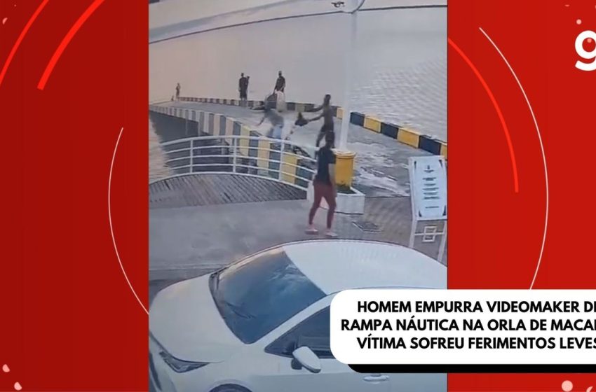  Homem empurra videomaker de rampa náutica na orla de Macapá; vítima sofreu ferimentos leves