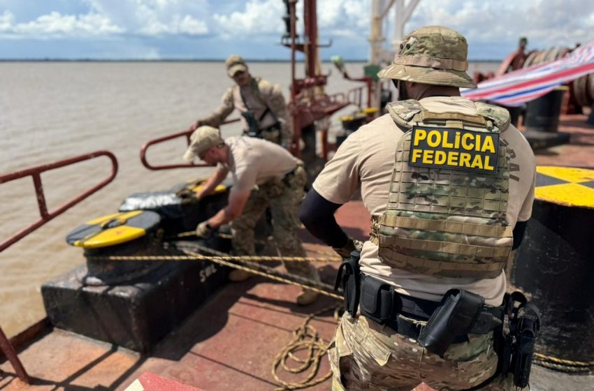  Navio com destino ao Oriente Médio é flagrado com cerca de 480 kg de cocaína no Amapá; VÍDEO