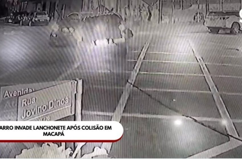  Carro invade lanchonete em Macapá após colisão; acidente deixa um morto e três feridos