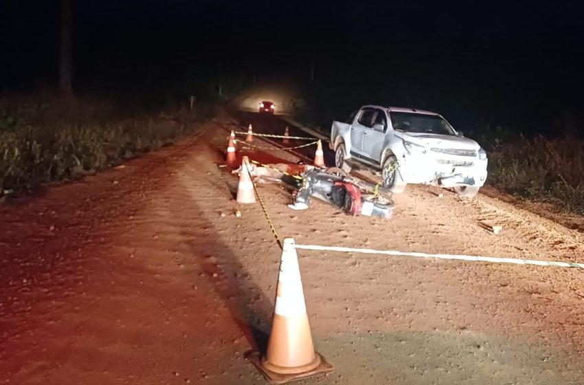  Motociclista morre em acidente com caminhonete em ramal de Pedra Branca do Amapari, no AP