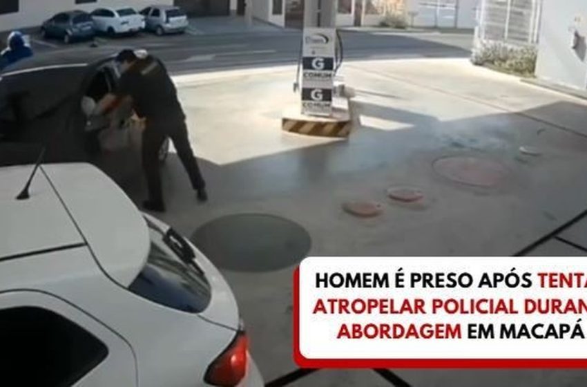  Homem é preso após tentar atropelar policial durante abordagem em Macapá; VÍDEO