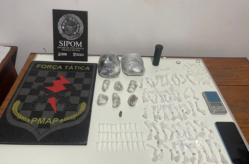  Mulher é presa com maconha, crack e cocaína na Zona Norte de Macapá