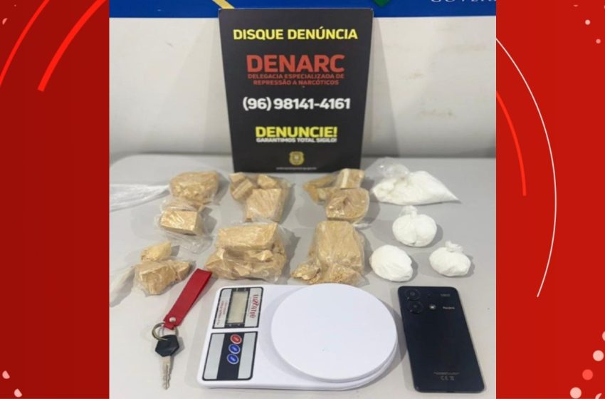  Homem é preso em flagrante enquanto fazia entrega de drogas em Macapá