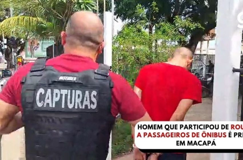  Homem que participou de roubo a passageiros de ônibus é preso em Macapá