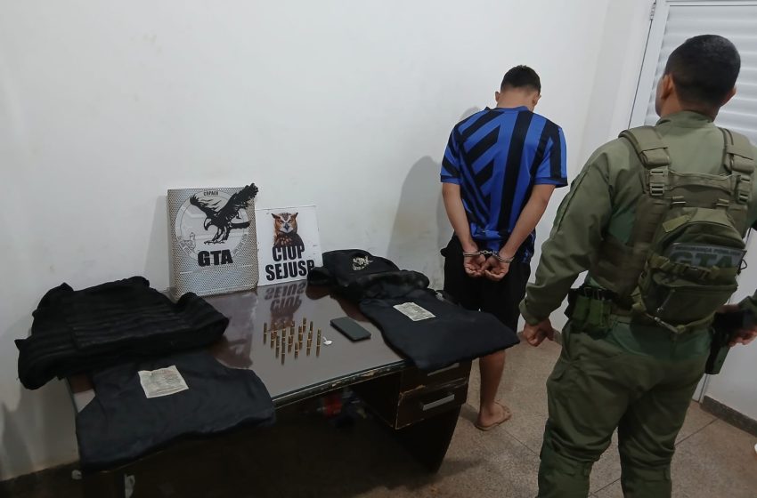  GTA apreende mochila com colete balístico e munições de uso restrito, em Santana