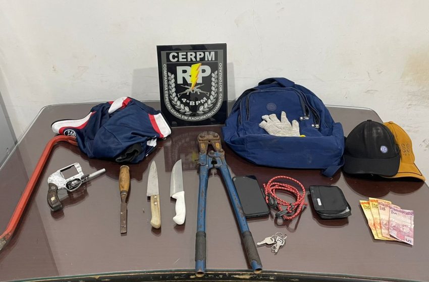  Suspeito de roubos em lojas de Santana é preso pela Polícia Militar