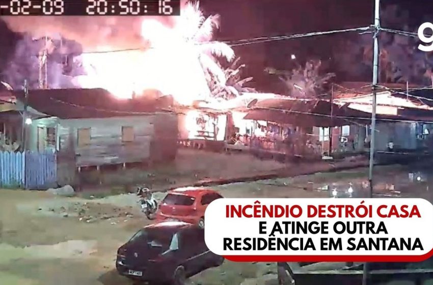  VÍDEO: incêndio destrói casa e atinge outra residência em Santana