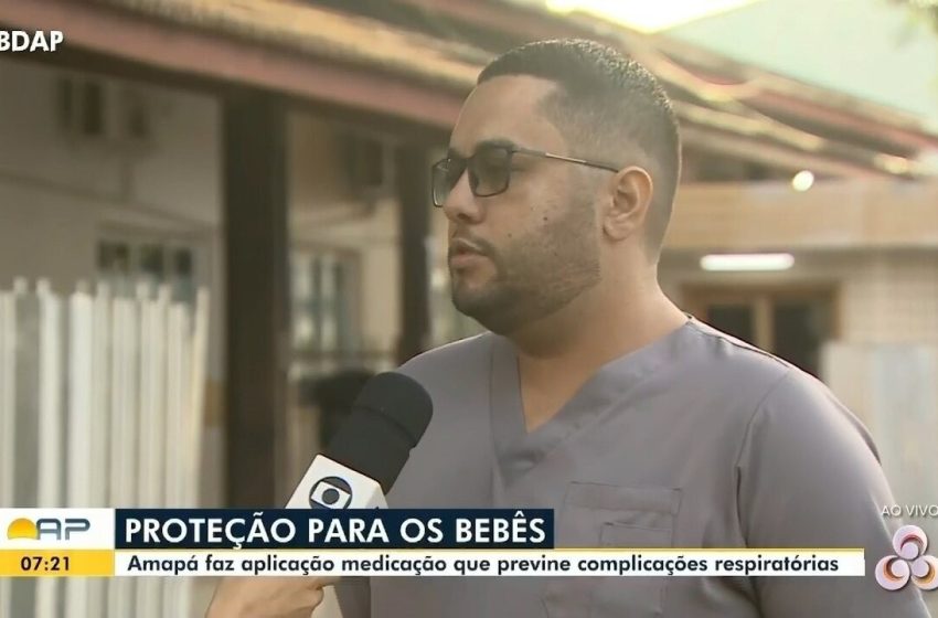  Bebês recebem medicação que previne doenças respiratórias graves no Amapá