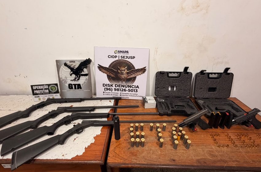  Ação policial apreende mais de mil munições e armas de fogo em Macapá