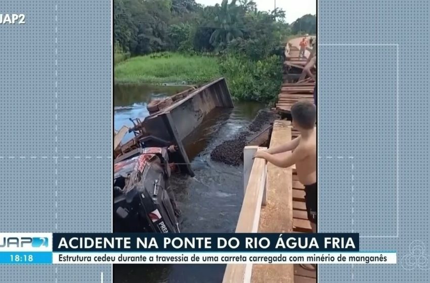  Minério derramado em rio do AP após acidente com caminhão não oferece contaminação, diz Sema