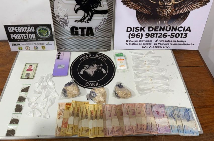  Suspeito de tráfico é preso com drogas escondidas em quintal em Macapá