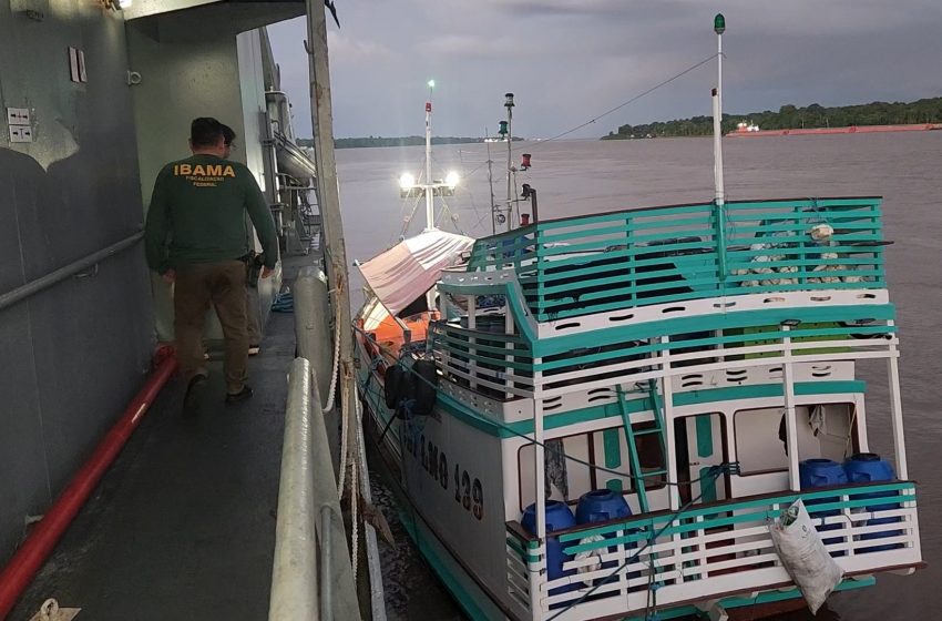 Marinha apreende embarcação com oito toneladas de pescado na Costa do Amapá