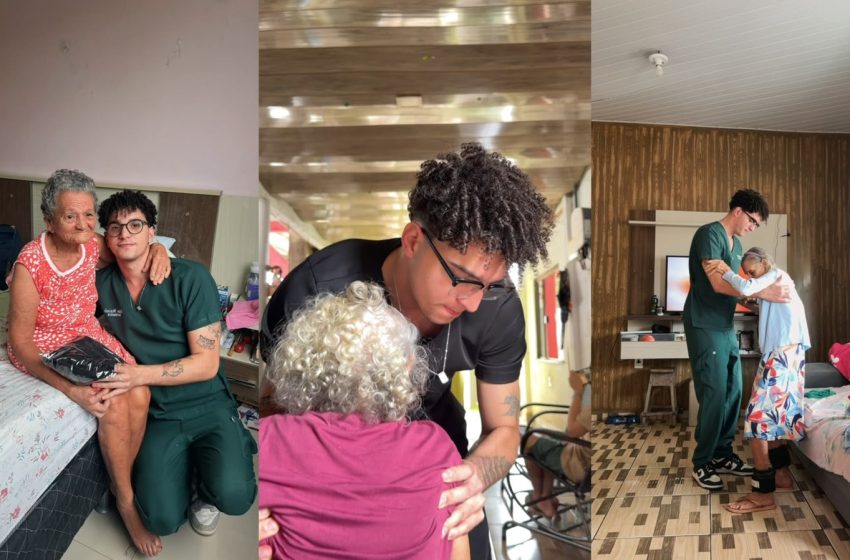  Fisioterapeuta do AP emociona ao viralizar com sessões para idosos: ‘atendo como um familiar meu’