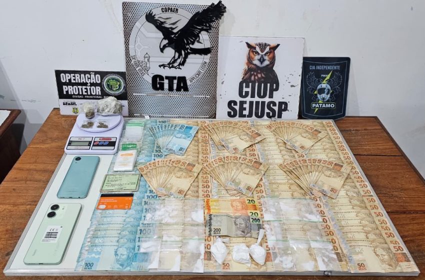  Suspeita de tráfico é presa com maconha, cocaína e R$ 12 mil em Macapá