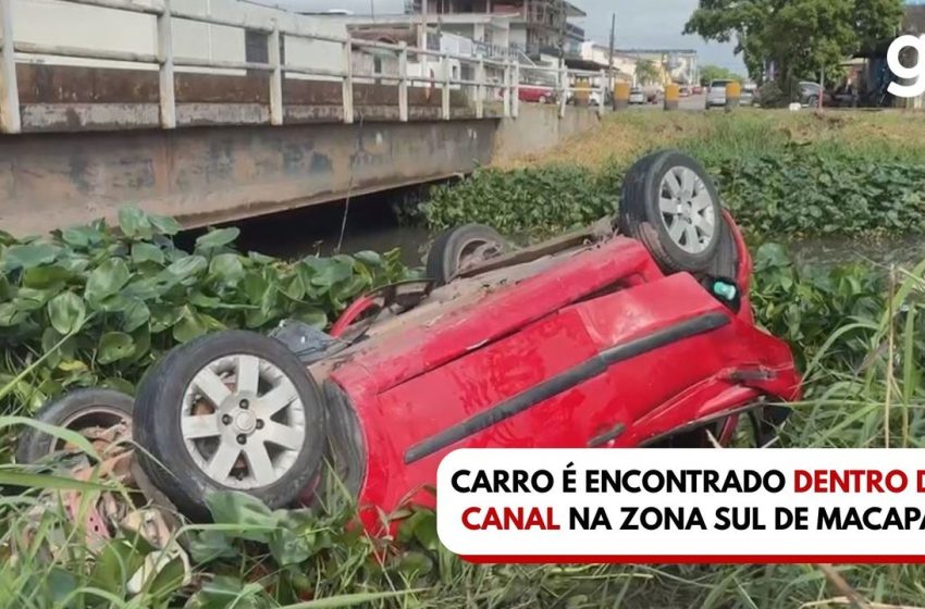  Carro é encontrado dentro de canal na Zona Sul de Macapá