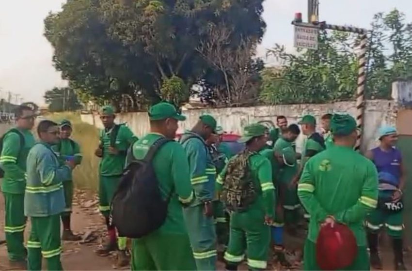  Coletores de lixo suspendem atividades e alegam atraso nos salários em Macapá