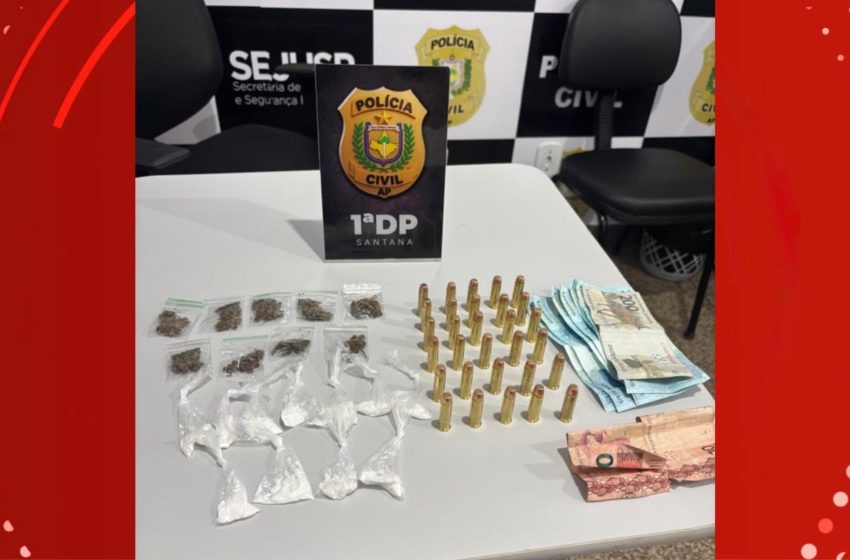  Polícia descobre ponto de venda de drogas e prende suspeito em Santana
